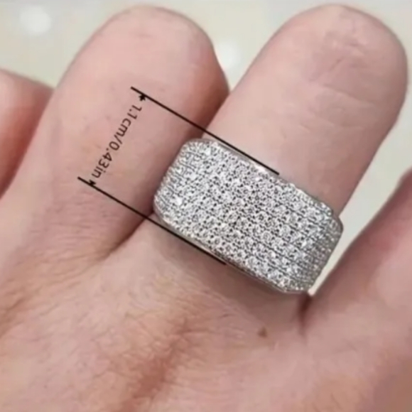 COPY - Men's iced out pinky ring size 8,9,10 - Picture 6 of 7